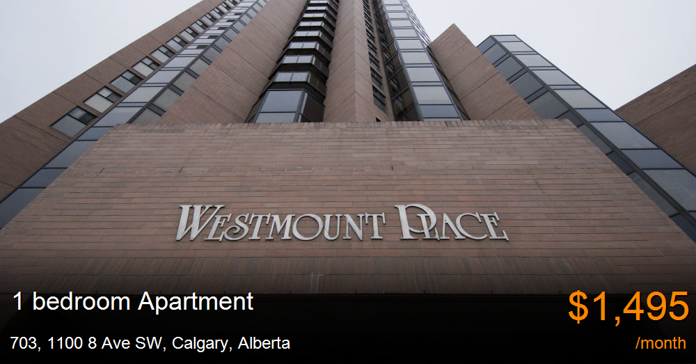 703, 1100 8 ave sw, calgary Apartment for Rent