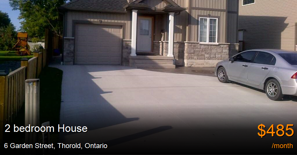 6 garden street, thorold House for Rent