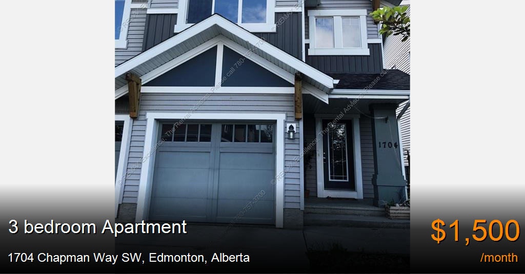 1704 chapman way sw, edmonton Apartment for Rent