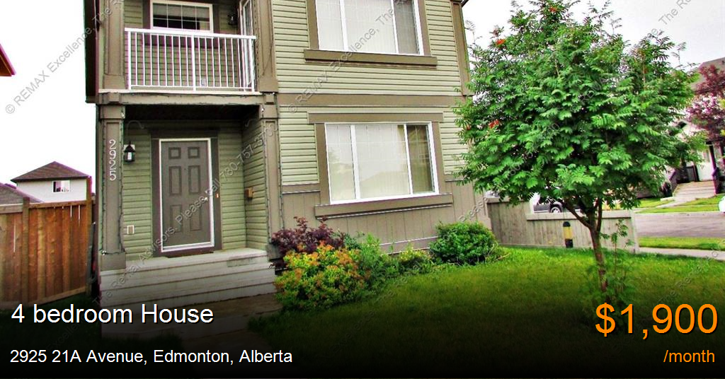 2925 21a avenue, edmonton House for Rent