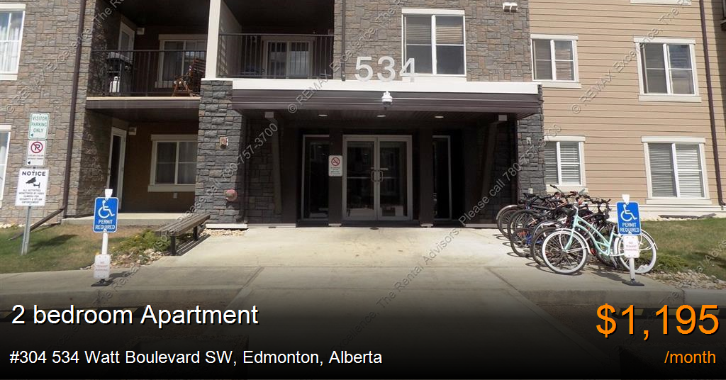 304 534 watt boulevard sw, edmonton Apartment for Rent