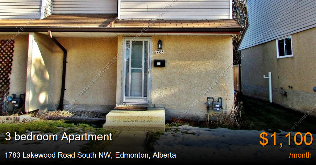 1783 lakewood road south nw, edmonton Apartment for Rent