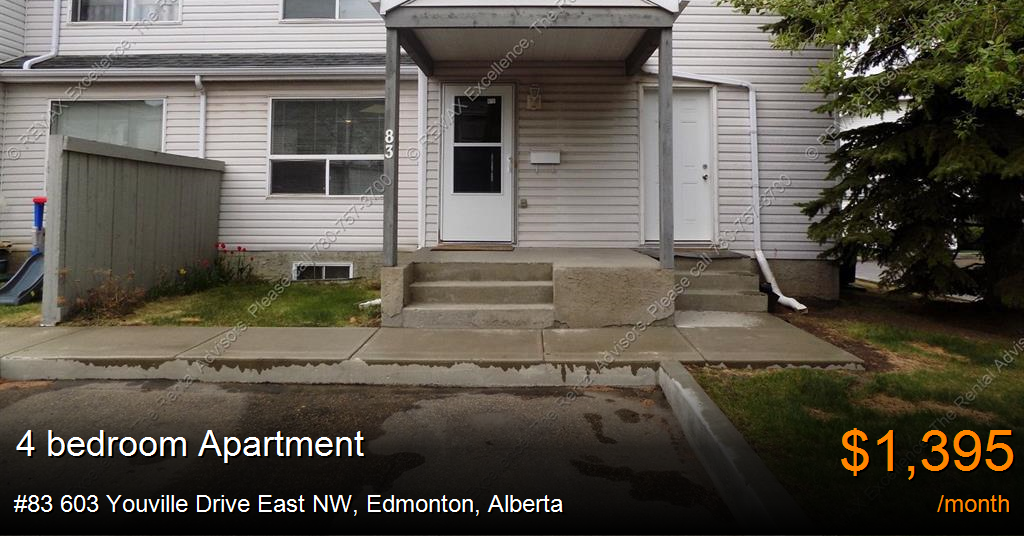 83 603 youville drive east nw, edmonton Apartment for Rent