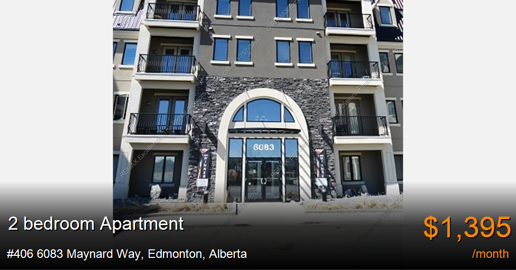 406 6083 maynard way, edmonton Apartment for Rent
