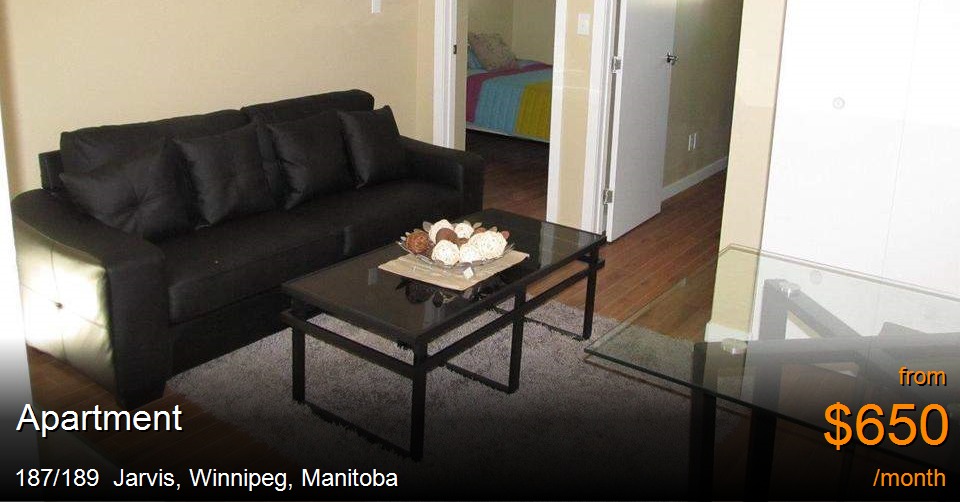 187/189 Jarvis, Winnipeg Apartment for Rent
