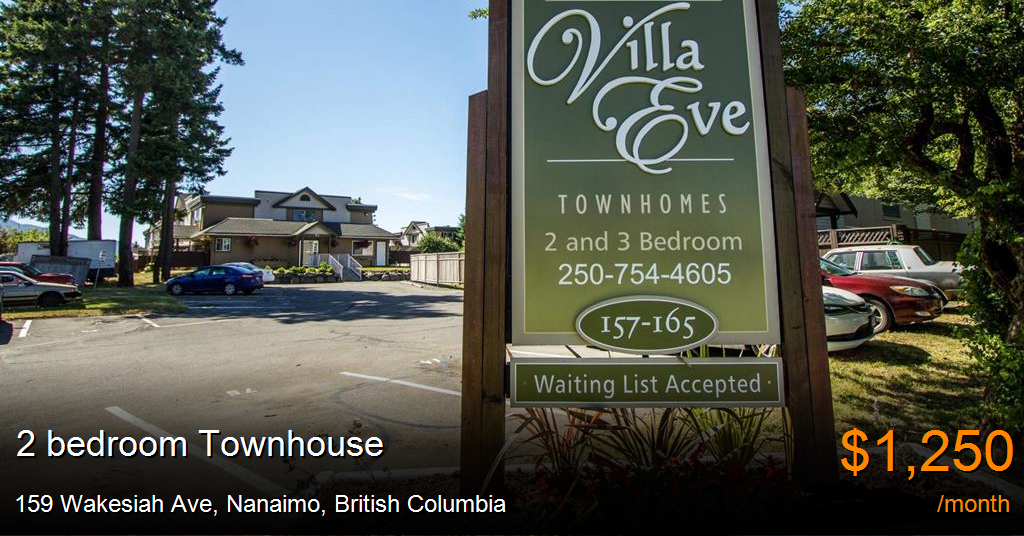 159 wakesiah ave, nanaimo Townhouse for Rent