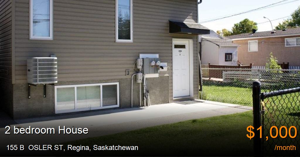 155 b osler st, regina House for Rent
