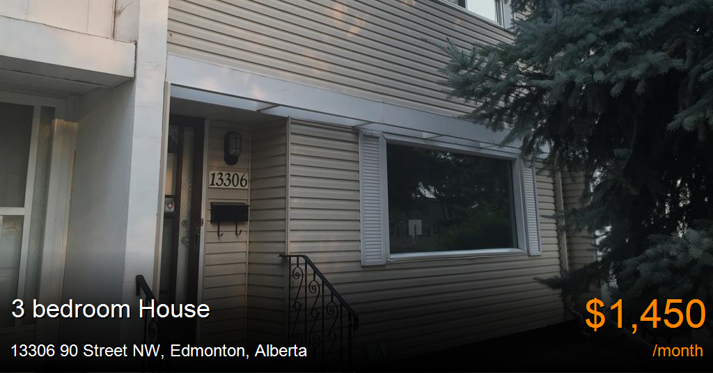 13306 90 street nw, edmonton House for Rent