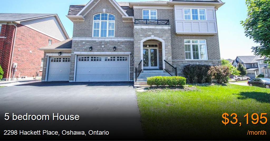 2298 hackett place, oshawa House for Rent