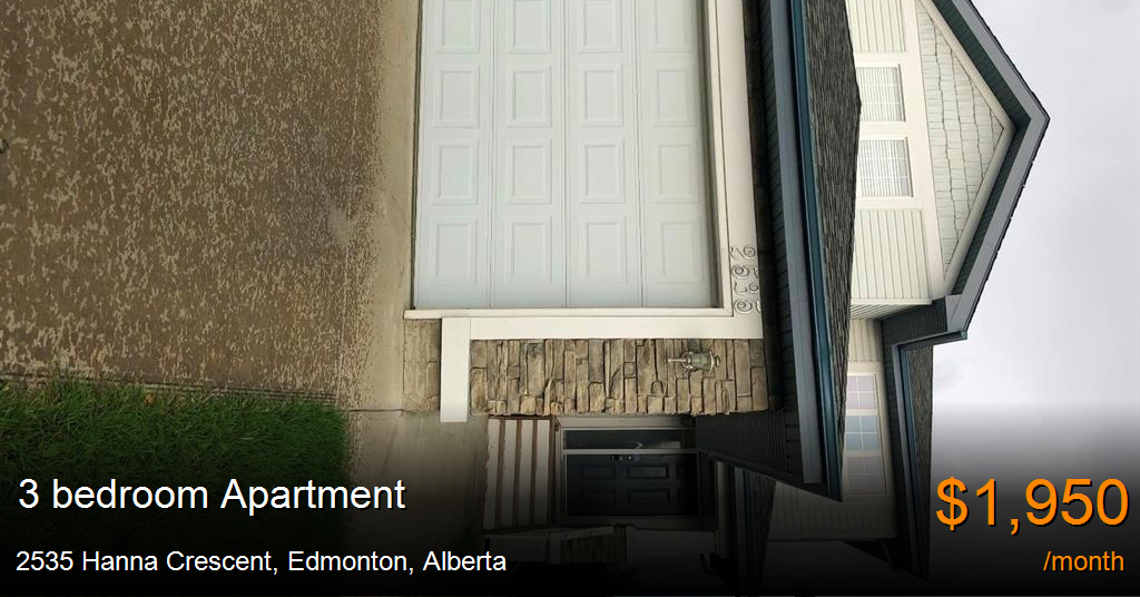 2535 hanna crescent, edmonton Apartment for Rent