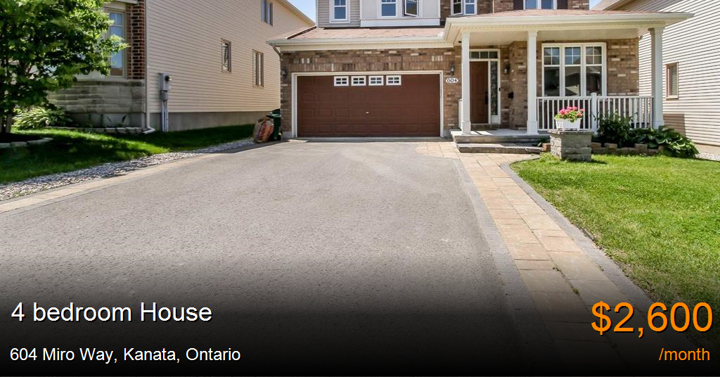 604 miro way, kanata House for Rent