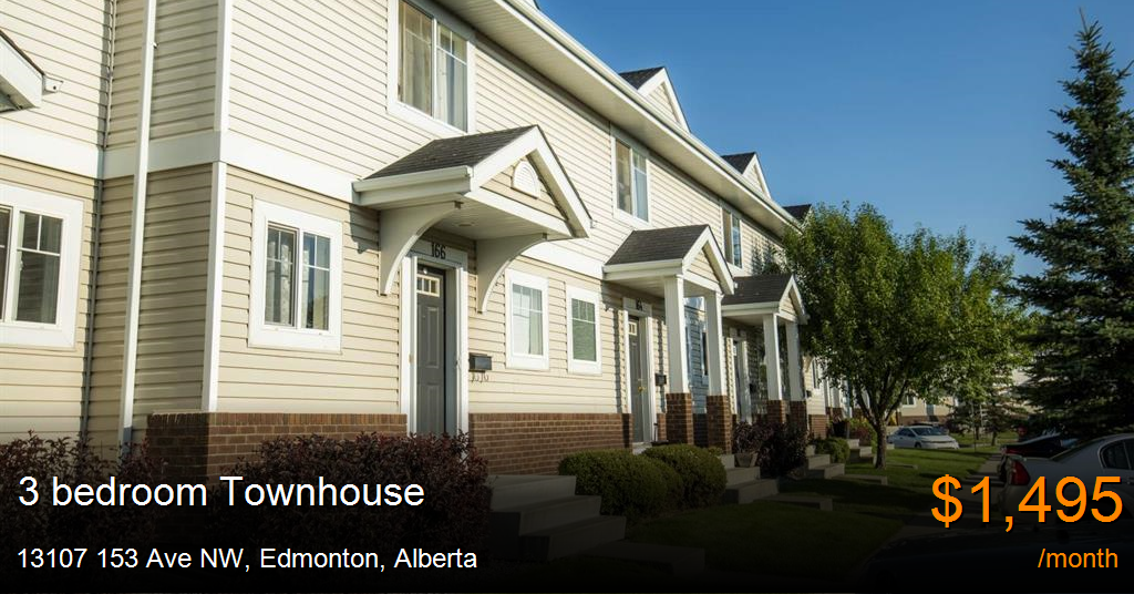 13107 153 Ave NW, Edmonton Townhouse for Rent