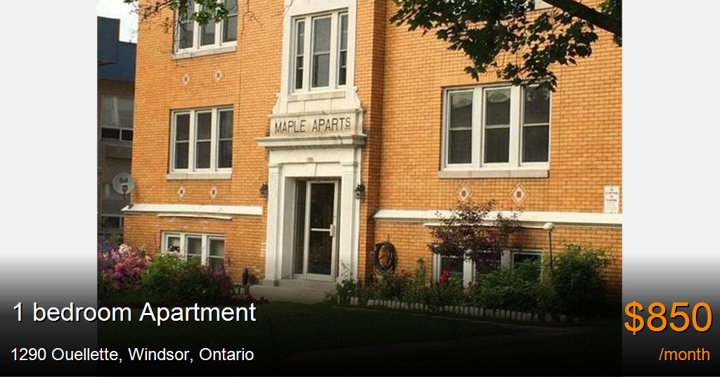 1290 ouellette, windsor Apartment for Rent