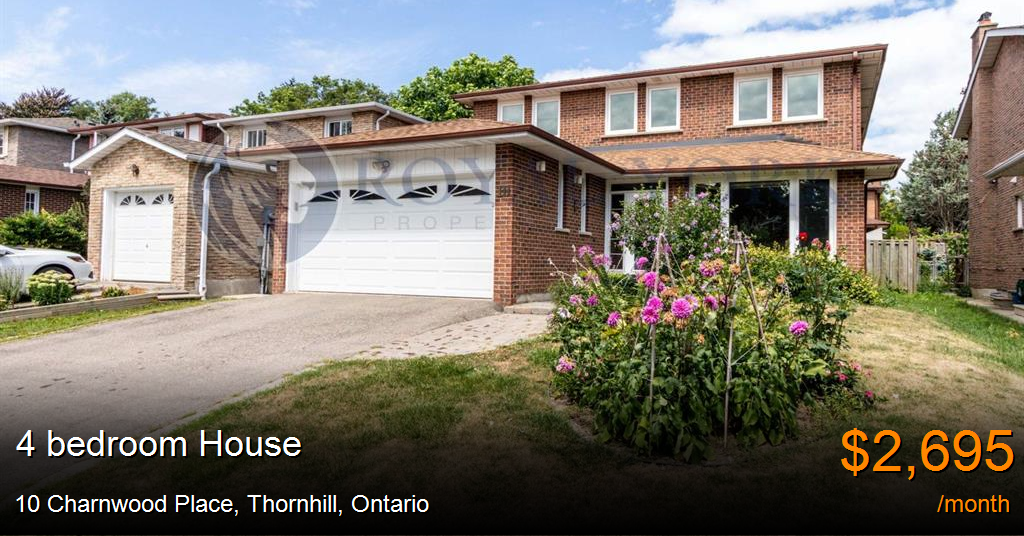10 charnwood place, thornhill House for Rent