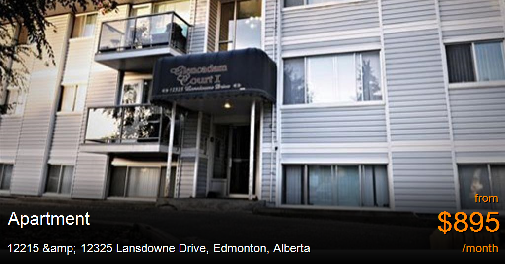 12215 & 12325 lansdowne drive, edmonton Apartment for Rent
