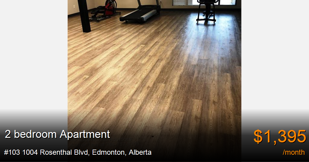 103 1004 rosenthal blvd, edmonton Apartment for Rent