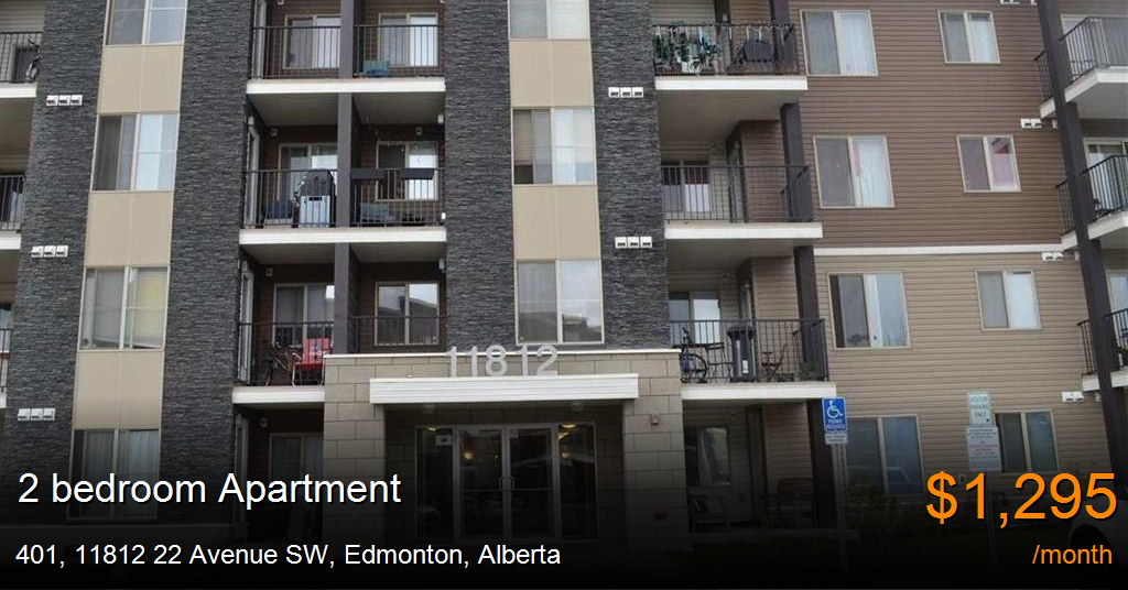 401, 11812 22 avenue sw, edmonton - Apartment for Rent