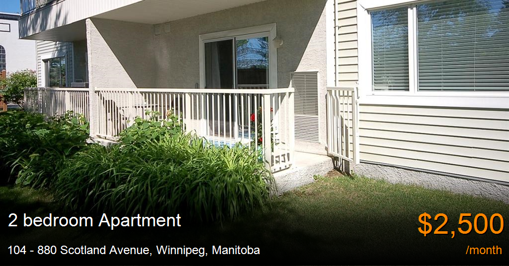 104 880 Scotland Avenue, Winnipeg Apartment for Rent