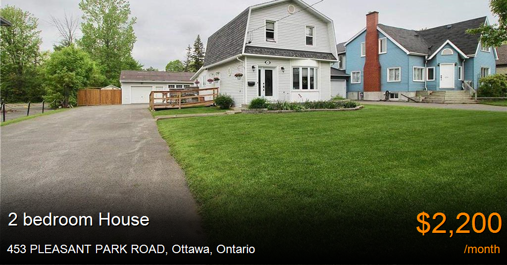 453 PLEASANT PARK ROAD, Ottawa House for Rent