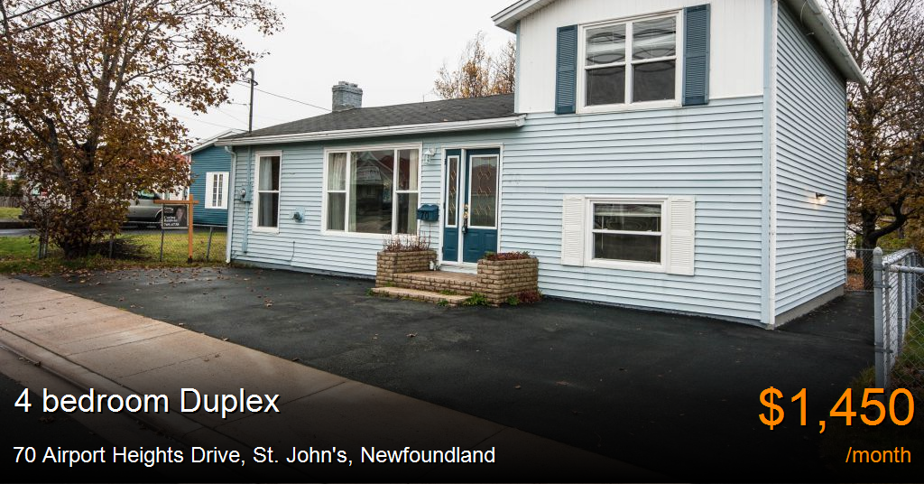 70 Airport Heights Drive, St. John's Duplex for Rent