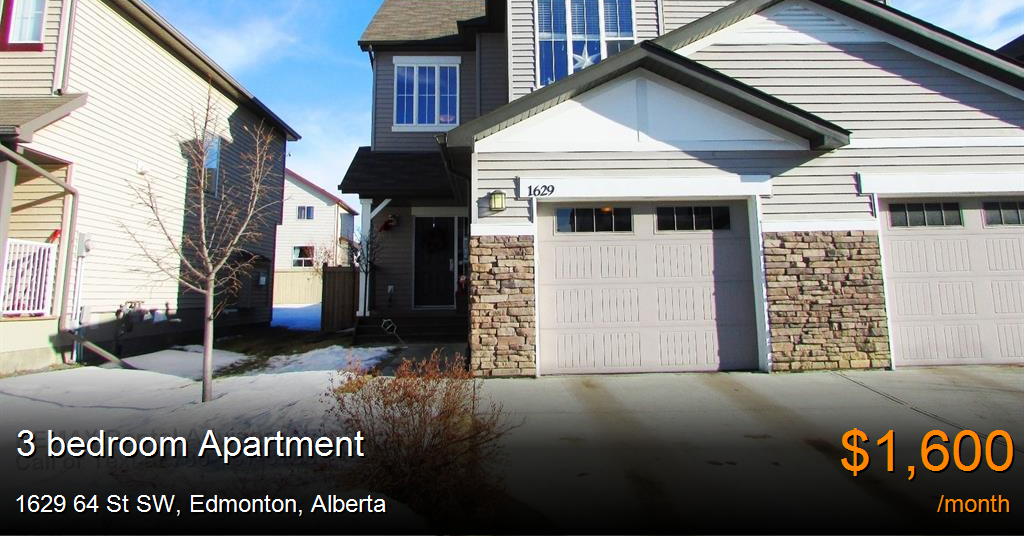 1629 64 st sw, edmonton Apartment for Rent