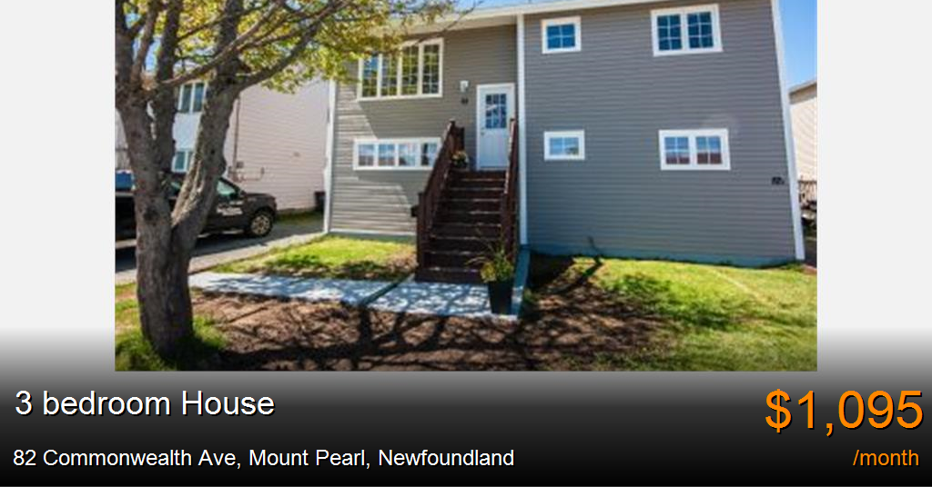 82 commonwealth ave, mount pearl House for Rent
