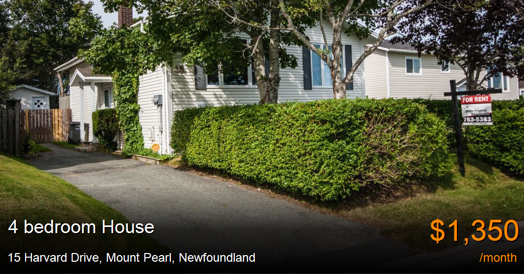 15 harvard drive, mount pearl House for Rent