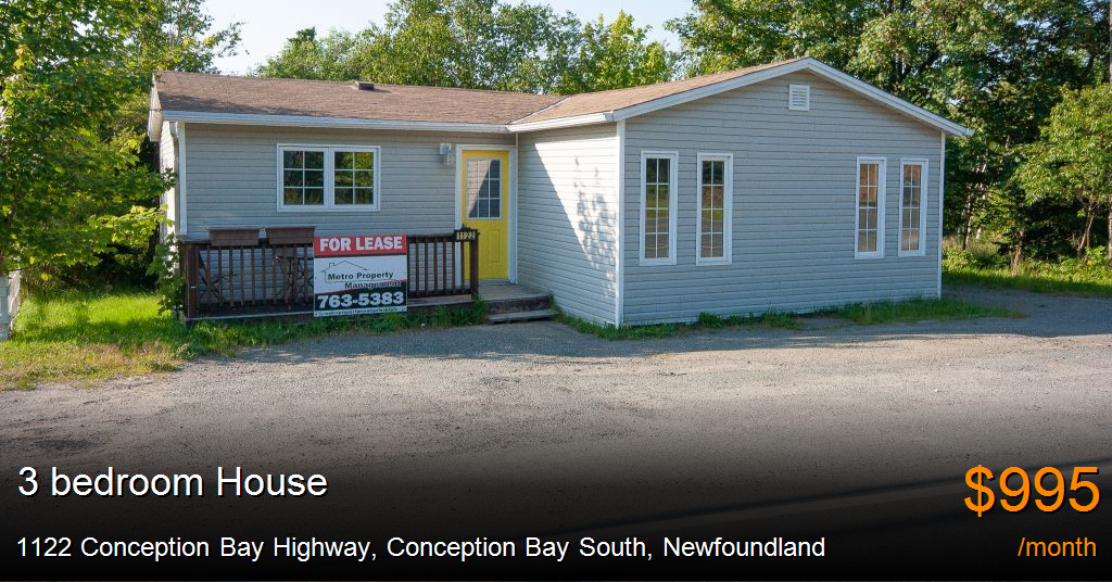 1122 conception bay highway, conception bay south House for Rent