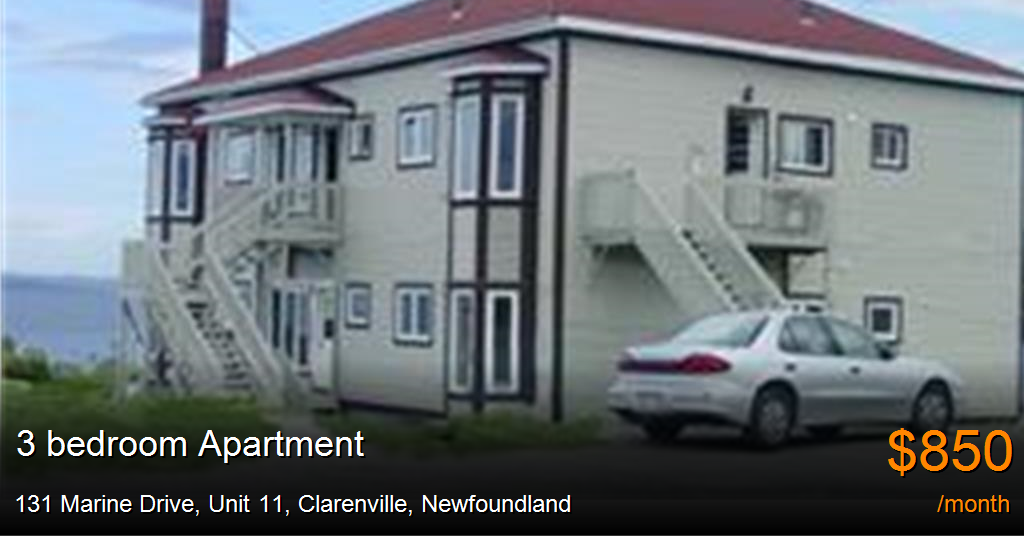 131 marine drive, unit 11, clarenville Apartment for Rent