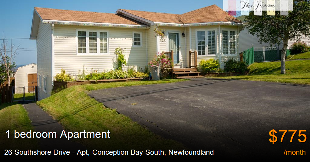 26 Southshore Drive Apt, Conception Bay South Apartment for Rent