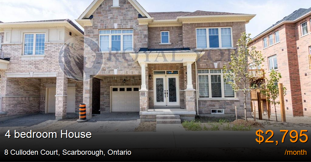 8 culloden court, scarborough House for Rent