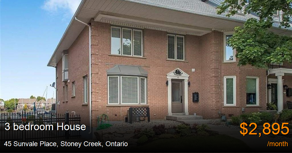 45 sunvale place, stoney creek House for Rent