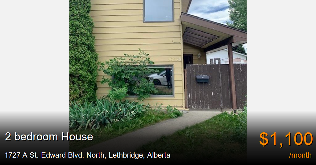 1727 a st. edward blvd. north, lethbridge House for Rent