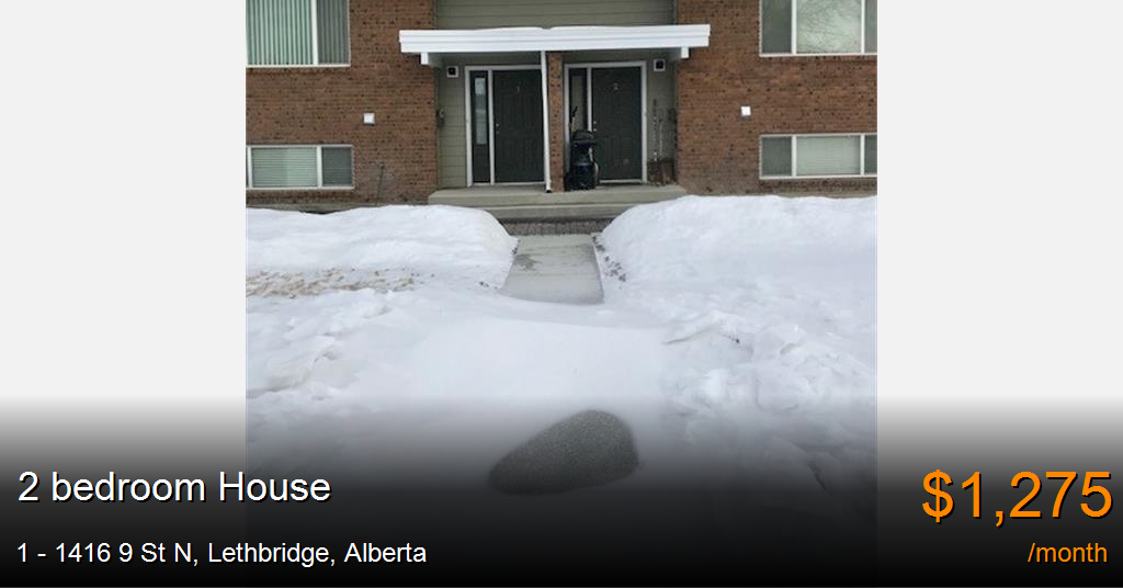 1 1416 9 st n, lethbridge House for Rent