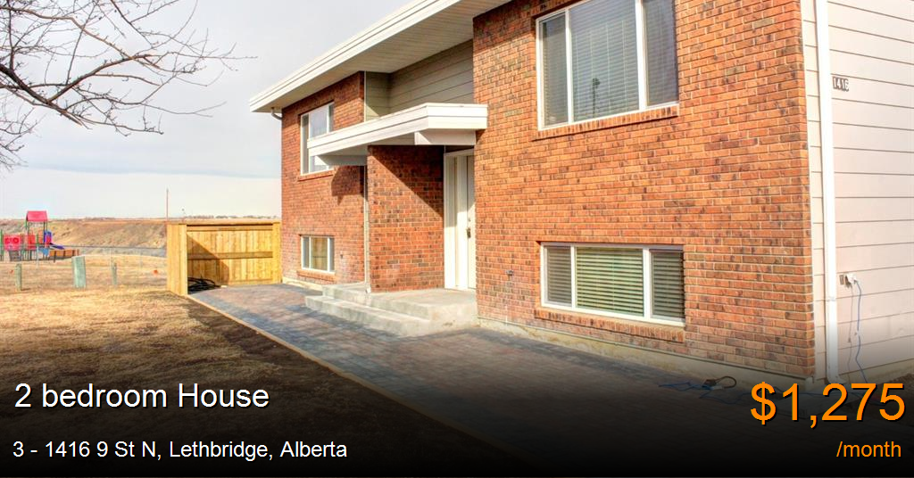 3 1416 9 st n, lethbridge House for Rent
