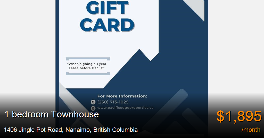 1406 jingle pot road, nanaimo Townhouse for Rent