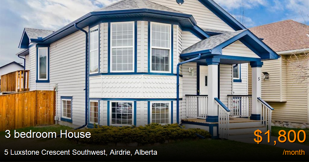5 luxstone crescent southwest, airdrie House for Rent