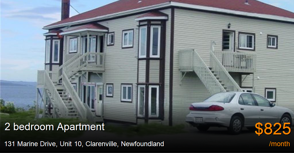 131 Marine Drive Unit 10 Clarenville Apartment for Rent