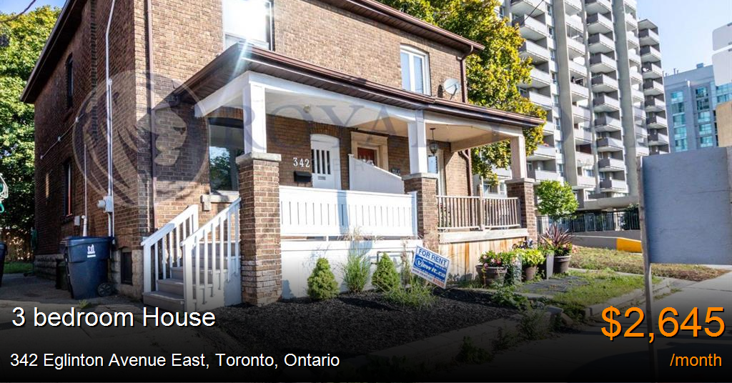 342 Eglinton Avenue East, Toronto House for Rent