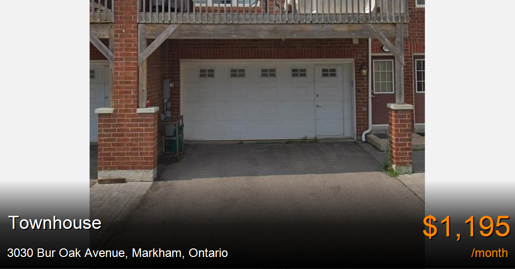 3030 bur oak avenue, markham Townhouse for Rent