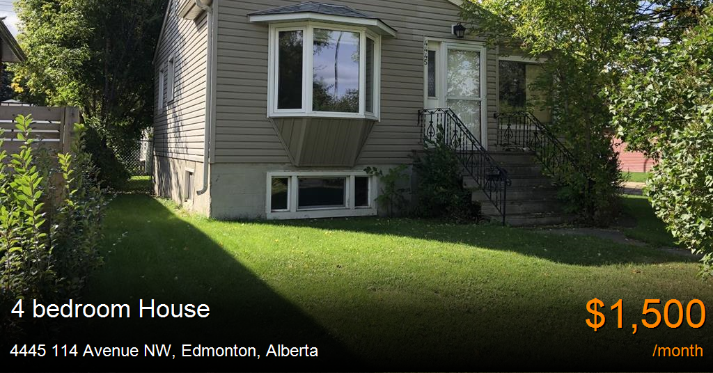 4445 114 avenue nw, edmonton House for Rent