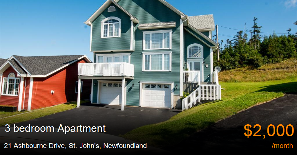 21 ashbourne drive, st. john's Apartment for Rent