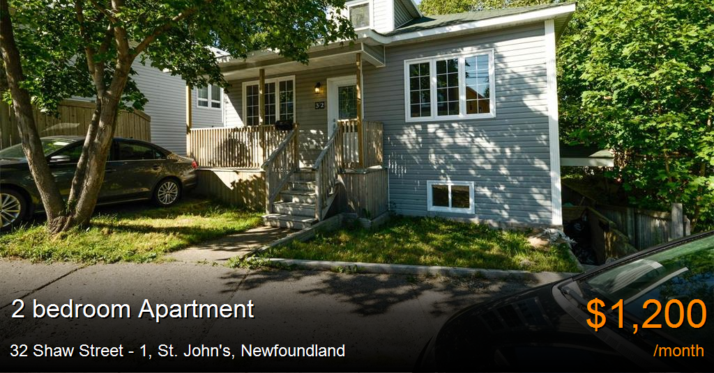 32 shaw street 1, st. john's Apartment for Rent