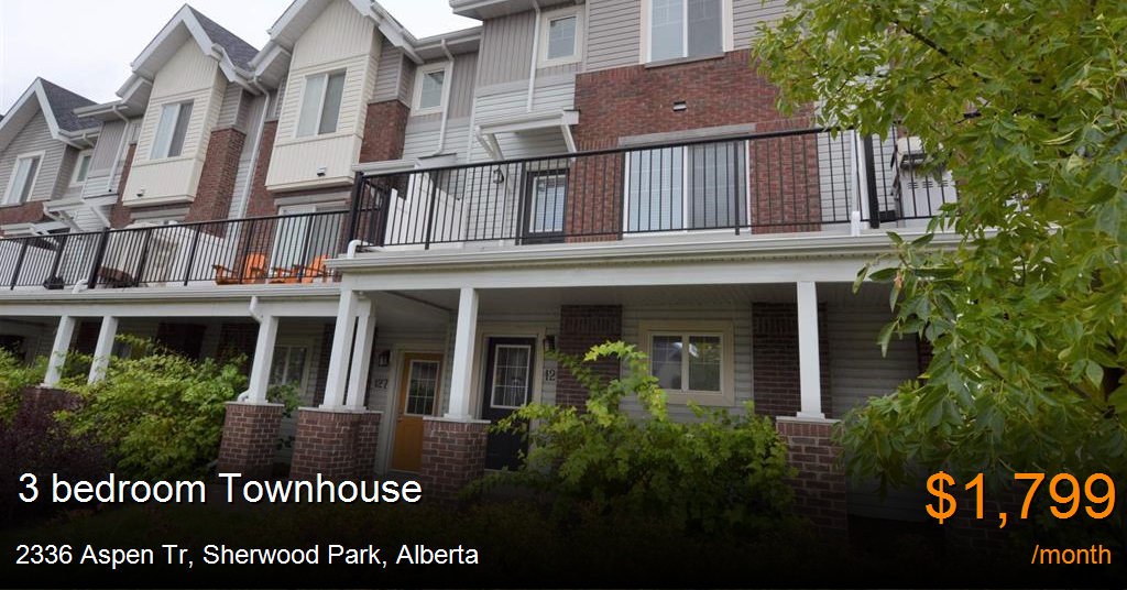 2336 aspen tr, sherwood park Townhouse for Rent
