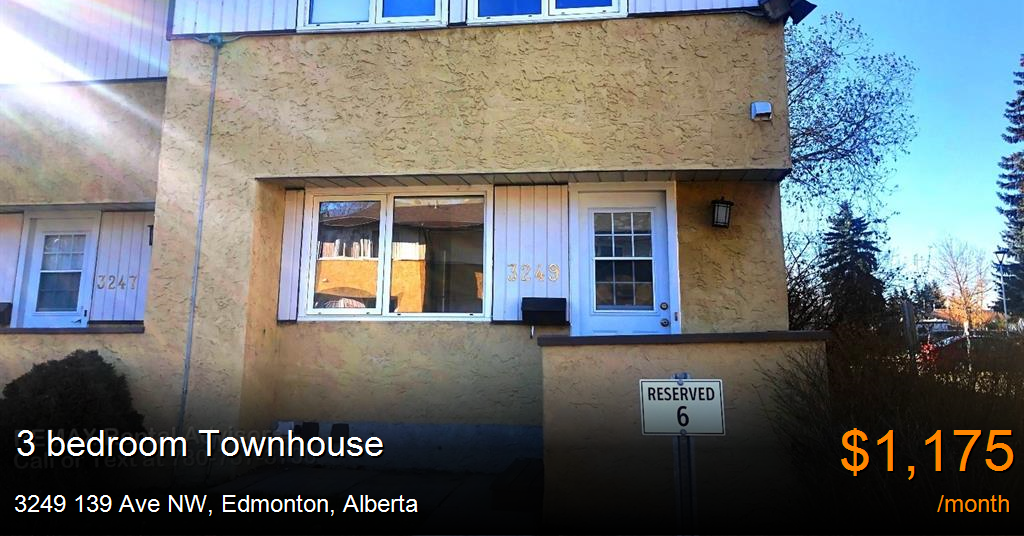 3249 139 Ave NW, Edmonton Townhouse for Rent