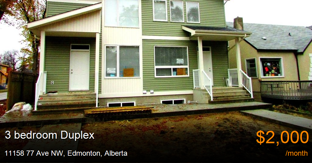 11158 77 Ave NW, Edmonton Duplex for Rent