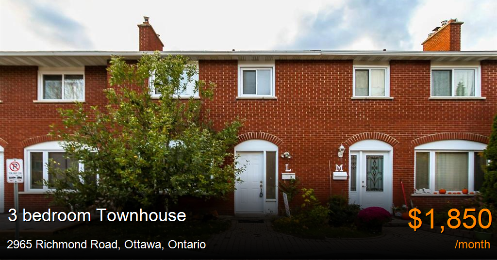 2965 richmond road, ottawa Townhouse for Rent
