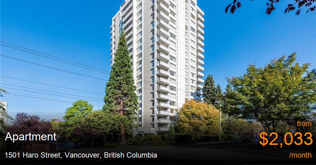 1501 Haro Street, Vancouver Apartment for Rent