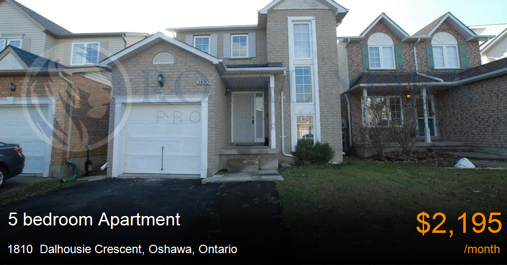 1810 Dalhousie Crescent, Oshawa Apartment for Rent