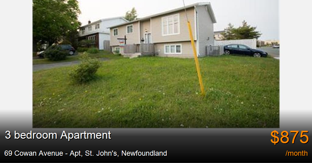 69 Cowan Avenue Apt, St. John's Apartment for Rent